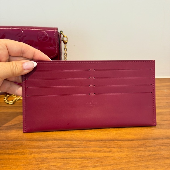 Louis Vuitton Empreinte Pochette Felicie Chain Wallet Dark Red - Picture 12 of 12